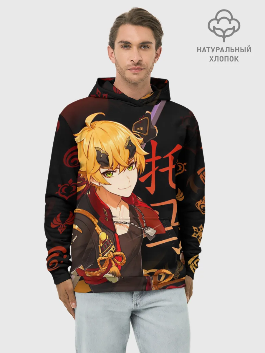 Худи мужской база хлопок / Genshin Impact - Тома
