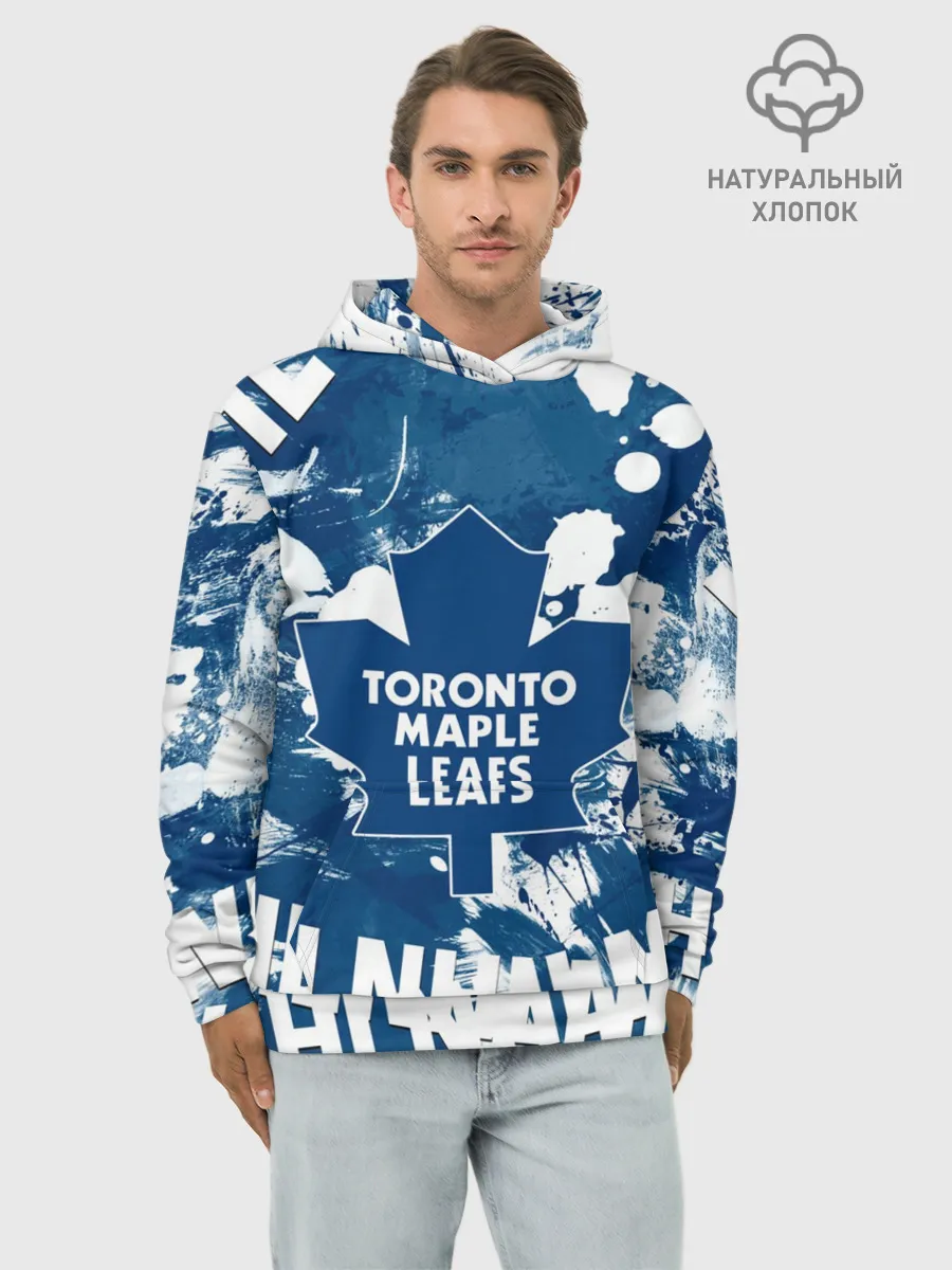 Худи мужской база хлопок / Торонто Мейпл Лифс, Toronto Maple Leafs