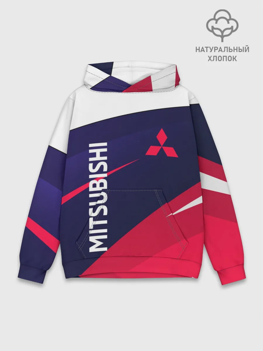 Худи мужской база хлопок / MITSUBISHI ТРИКОЛОР