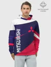 Худи мужской база хлопок / MITSUBISHI ТРИКОЛОР