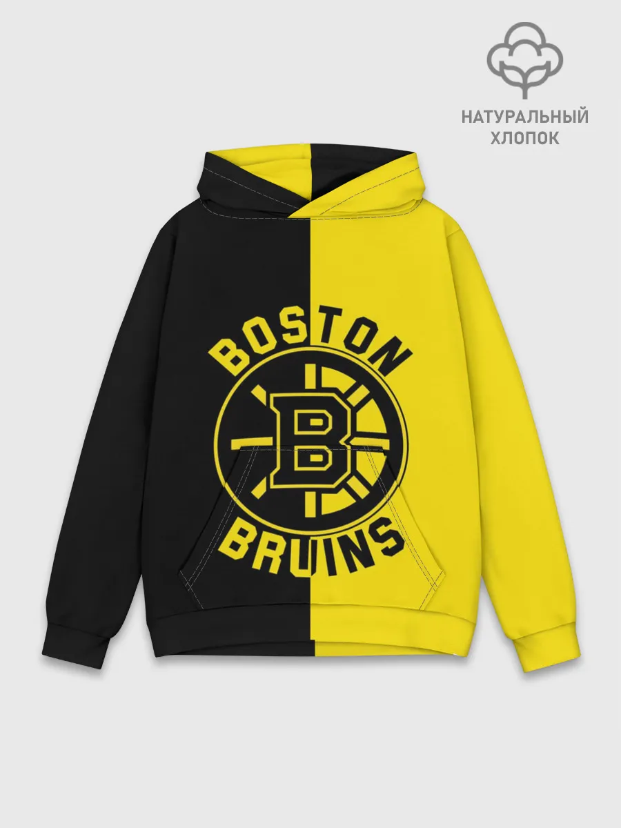 Худи мужской база хлопок / Boston Bruins, Бостон Брюинз