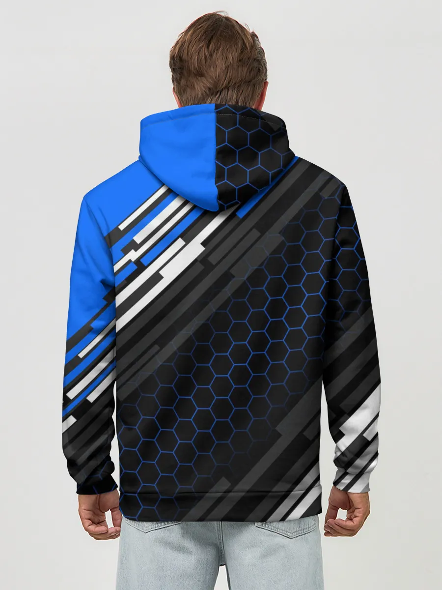 Худи мужской база хлопок / TOYOTA SPORT / ЛИНИИ / LINES