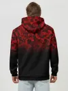 Худи мужской база хлопок / BLACK RED CAMO | RED MILLITARY
