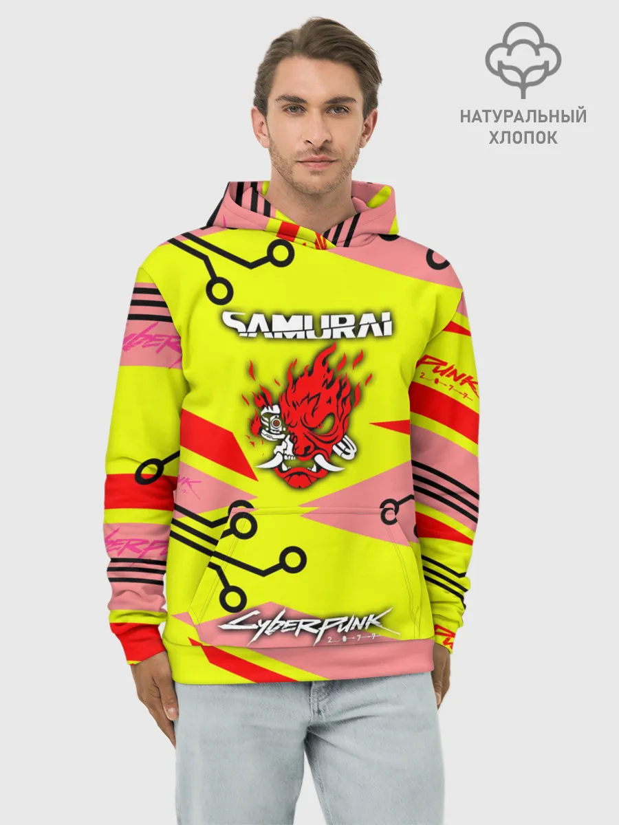 Худи мужской база хлопок / Cyberpunk 2077 Киберматрица.