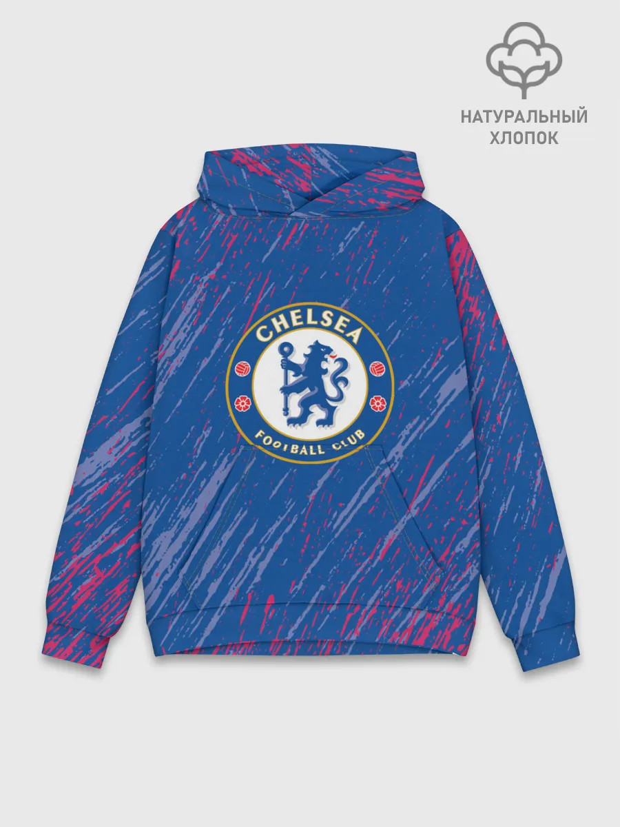 Худи мужской база хлопок / Chelsea: Logo.