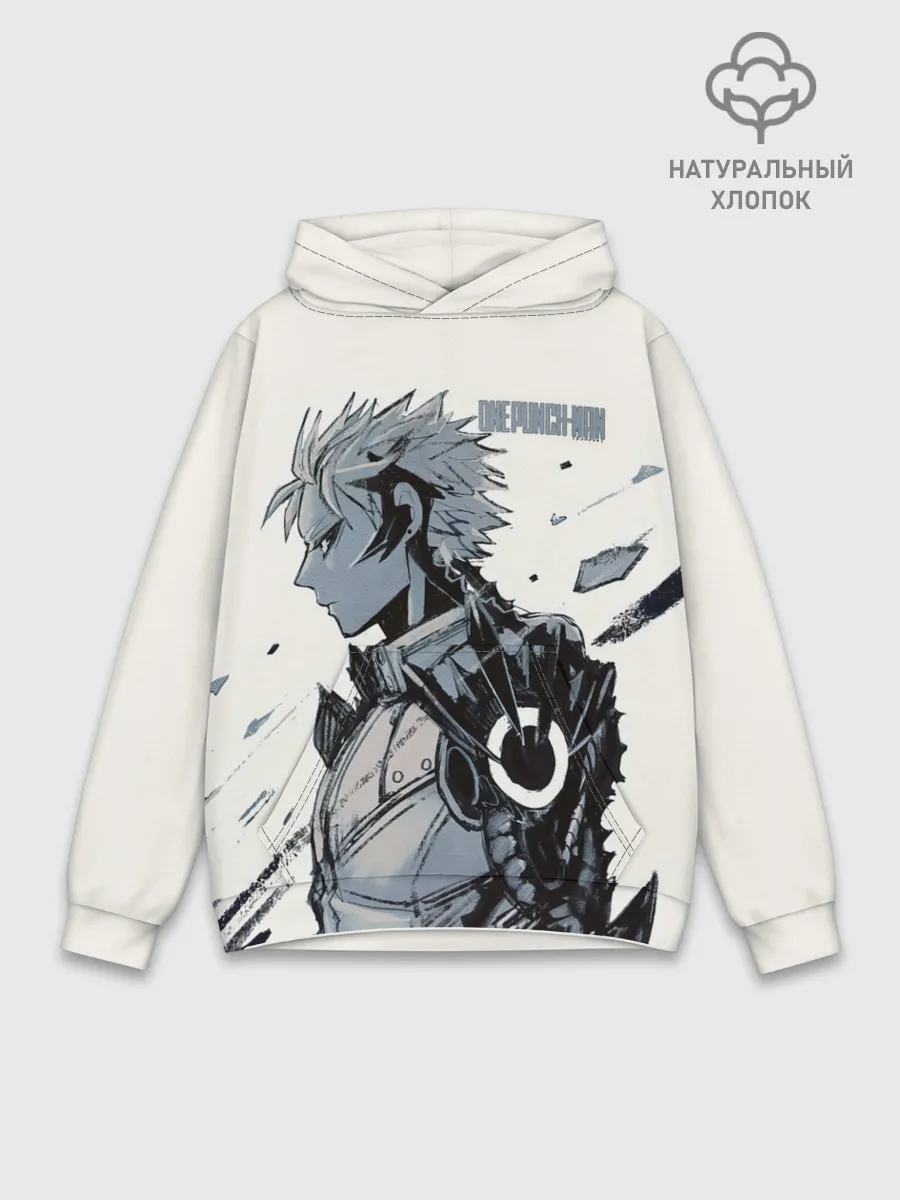 Худи мужской база хлопок / One Punch-Man Генос
