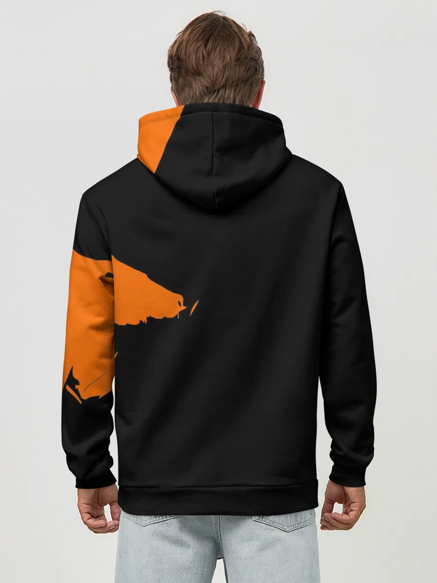 Худи мужской база хлопок / Сайтама образ в силуэте One Punch-Man