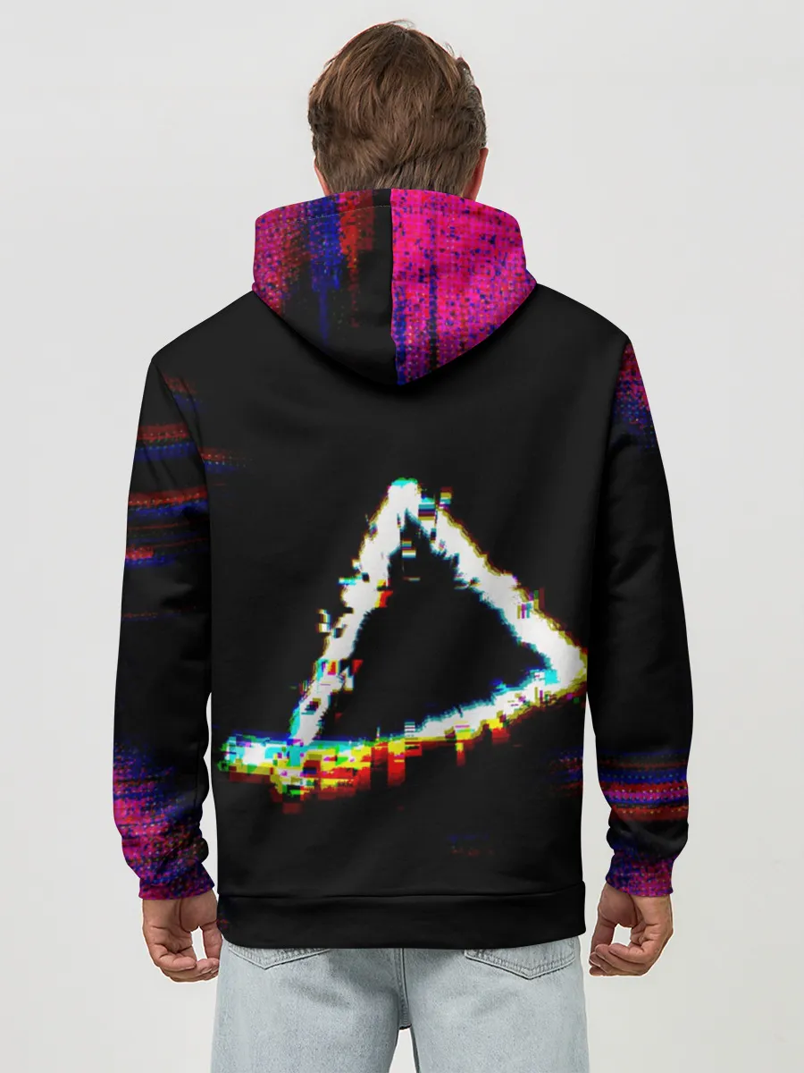 Худи мужской база хлопок / Игра в кальмара глитч