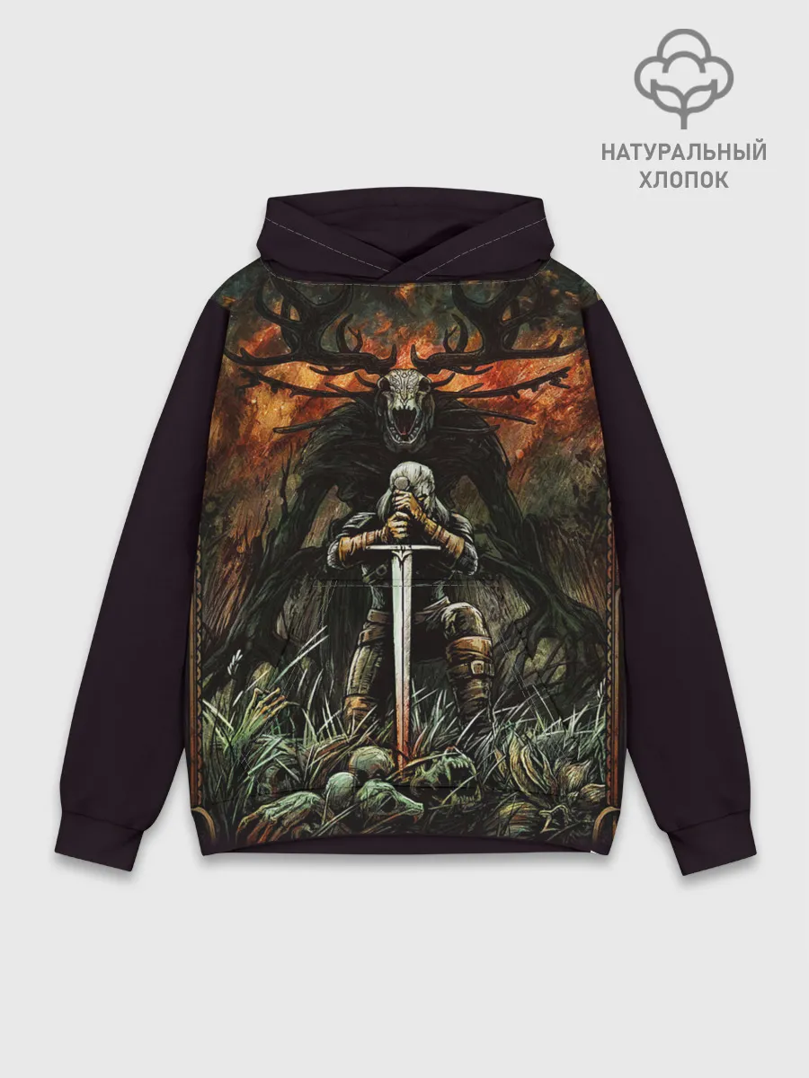 Худи мужской база хлопок / ВЕДЬМАК И МОНСТР