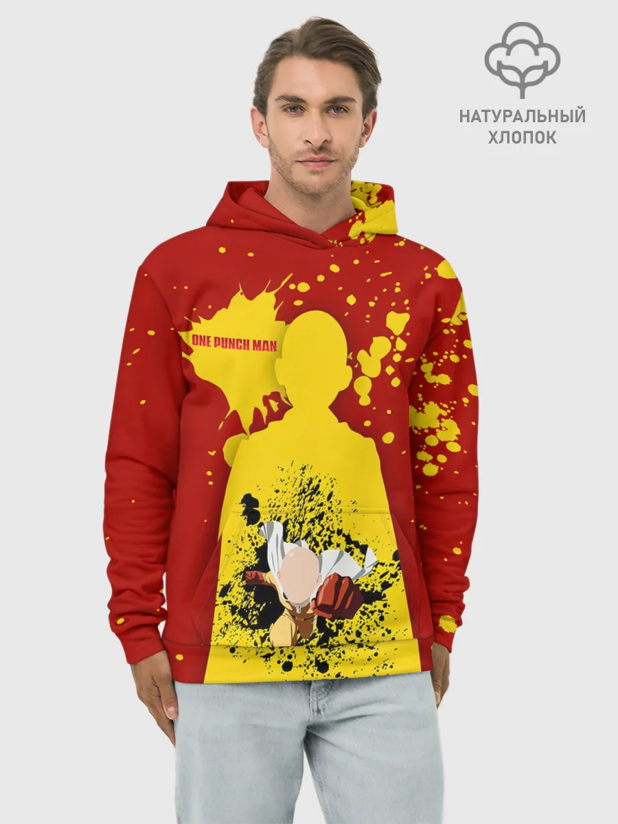 Худи мужской база хлопок / Прорыв Сайтамы One Punch-Man