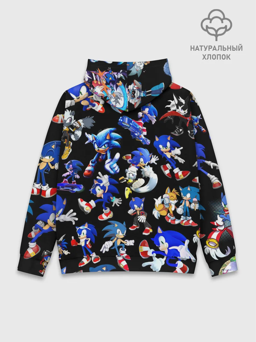 Худи мужской база хлопок / SONIC PATTERN HERO | СОННИК