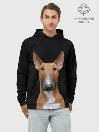 Худи мужской база хлопок / Строгий смелый взгляд