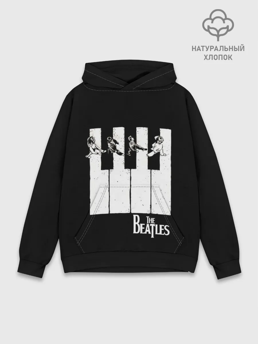 Худи мужской база хлопок / THE BEATLES ЗНАМЕНИТАЯ КАРТИНКА