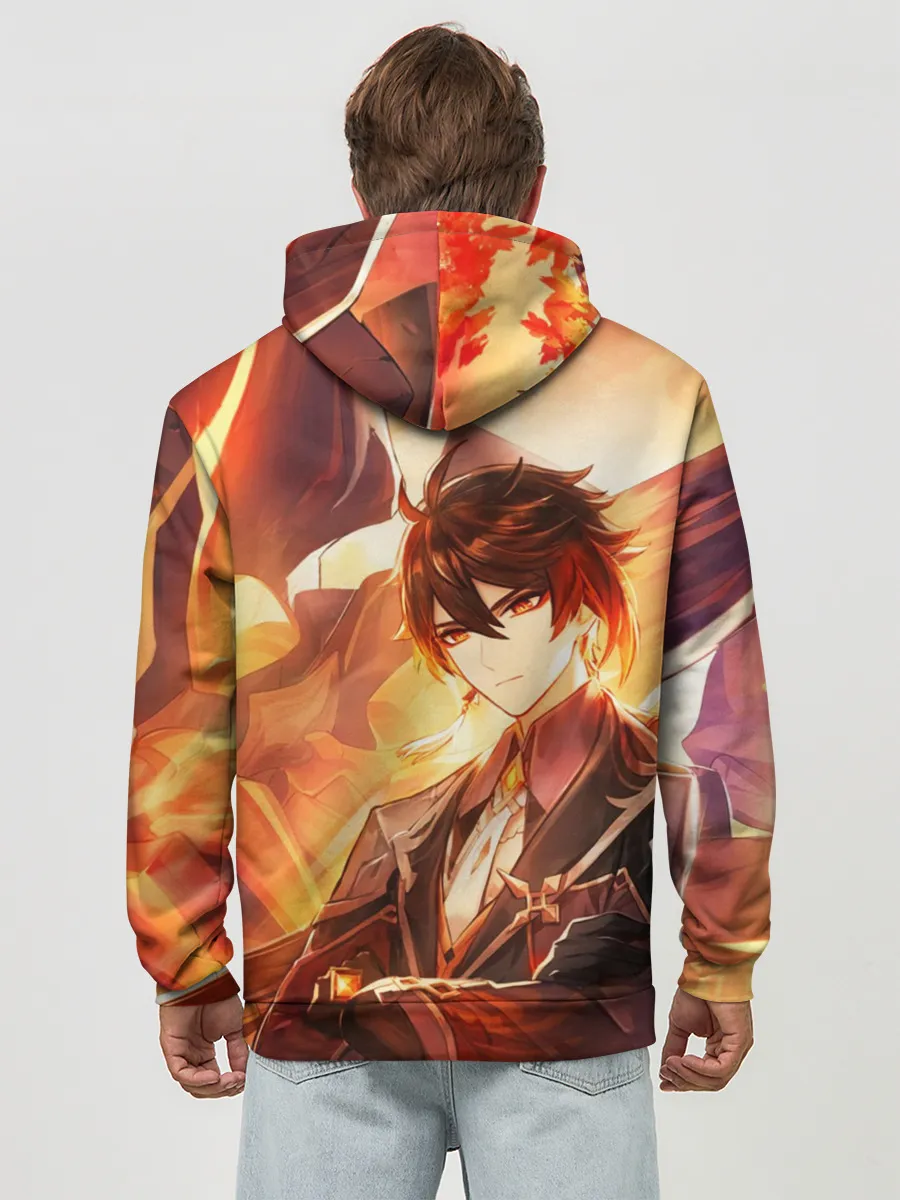 Худи мужской база хлопок / Genshin Impact: Zhongli