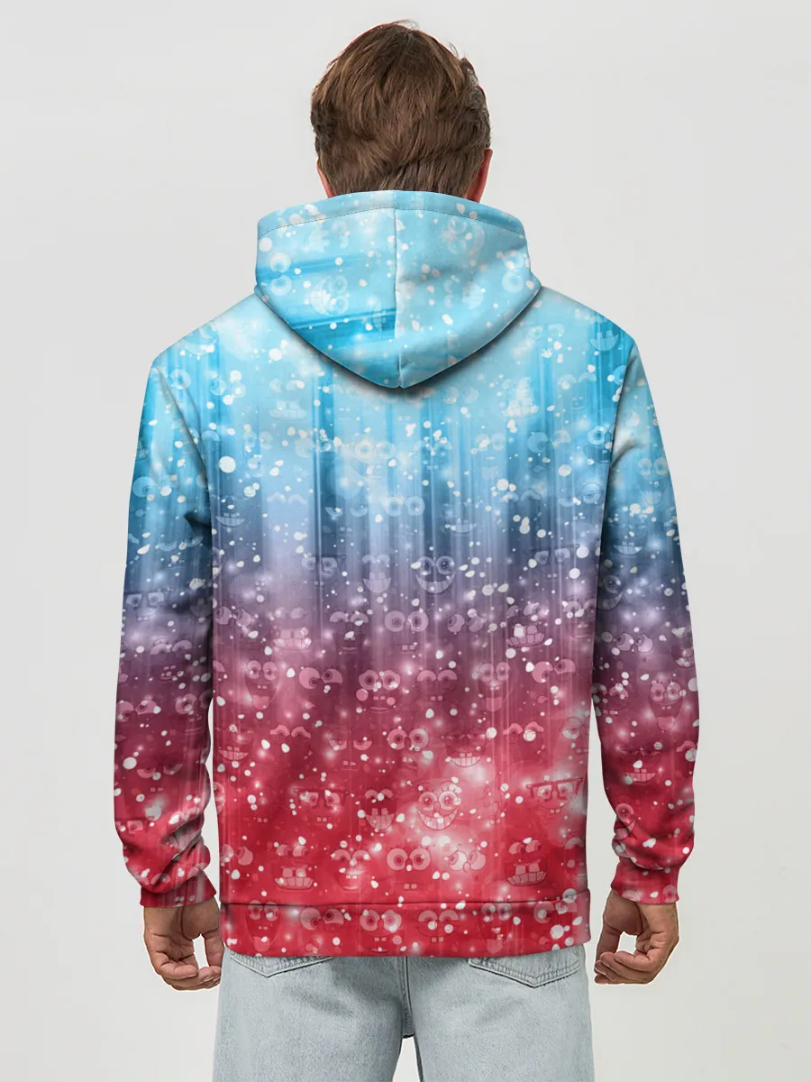 Худи мужской база хлопок / Новогодний Спанч Боб