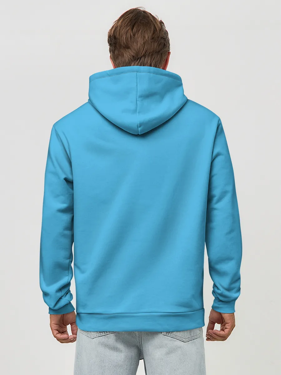 Худи мужской база хлопок / Let it snow. Зайчик и снежок