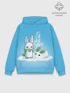 Худи мужской база хлопок / Let it snow. Зайчик и снежок