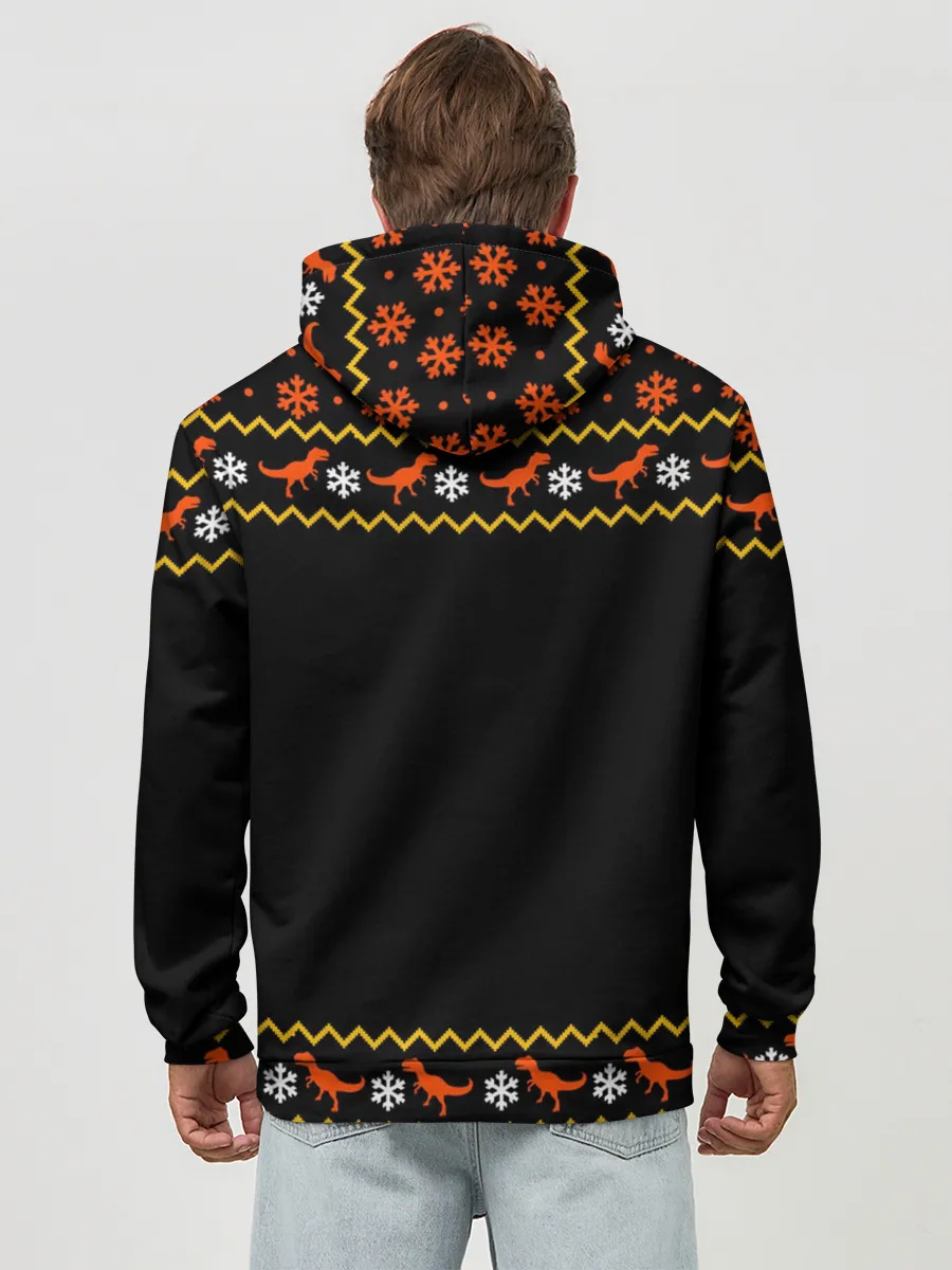 Худи мужской база хлопок / Шампанозавр