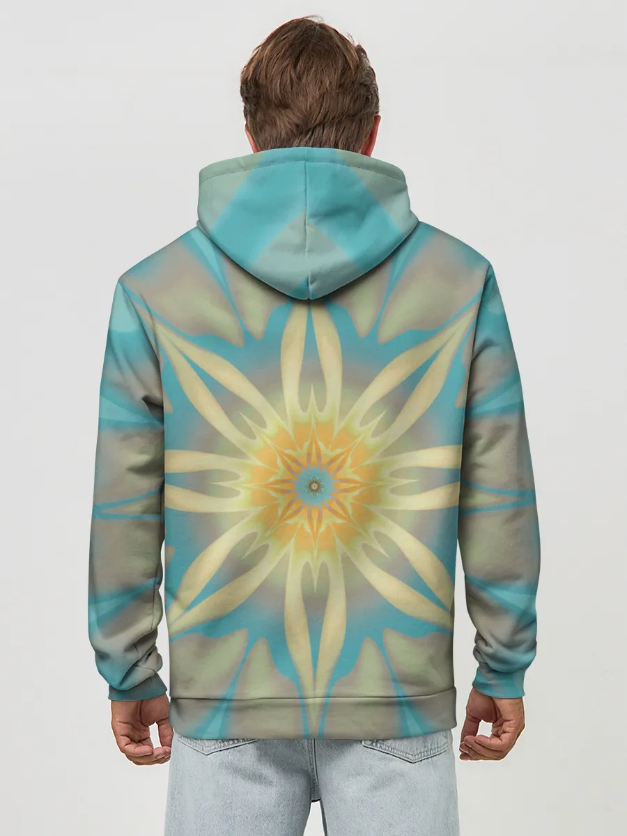 Худи мужской база хлопок / Летнее солнце. Абстракция.