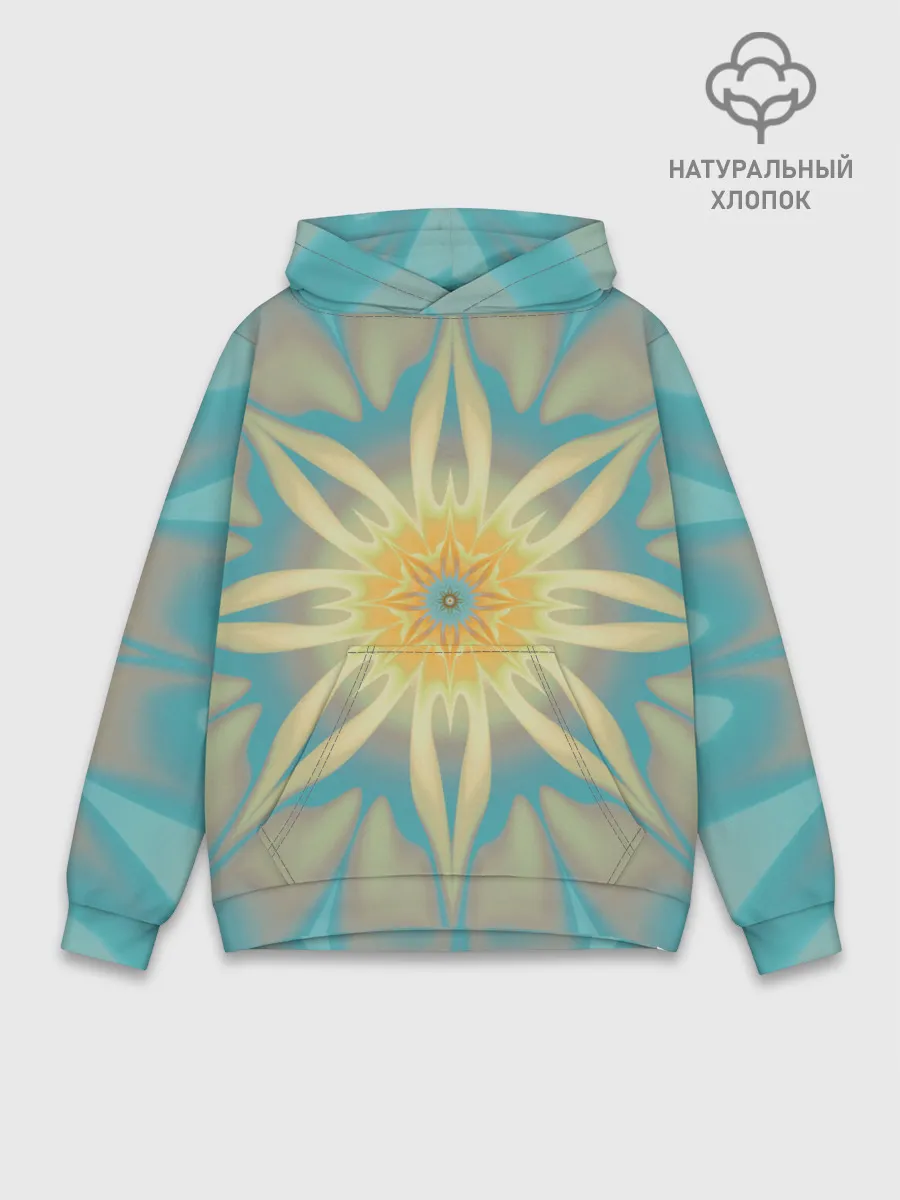 Худи мужской база хлопок / Летнее солнце. Абстракция.