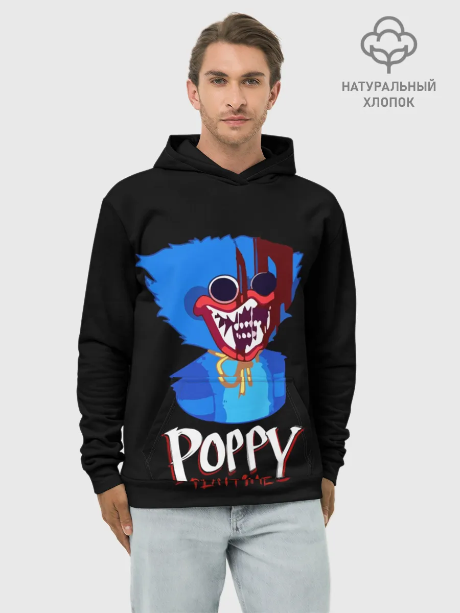 Худи мужской база хлопок / Poppy Playtime, Huggy Wuggy