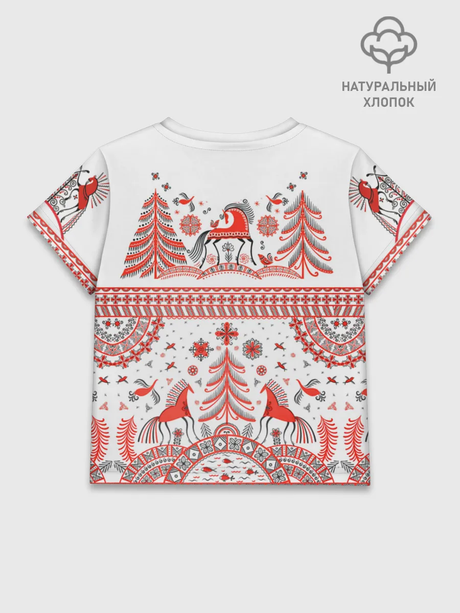 Детская футболка хлопок / MezenHorse_2_KT