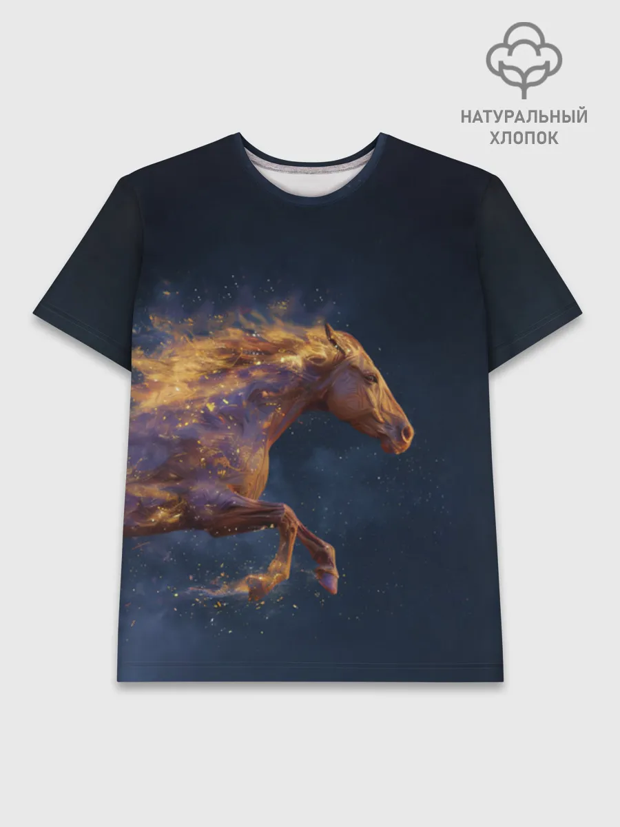 Мужская базовая футболка хлопок / SpaceHorse