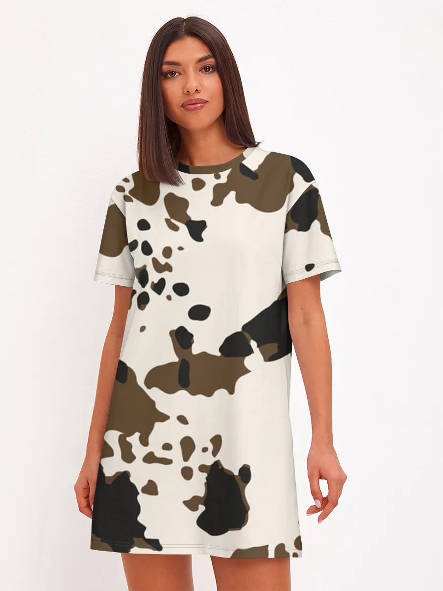 Женское платье хлопок / CowPrint