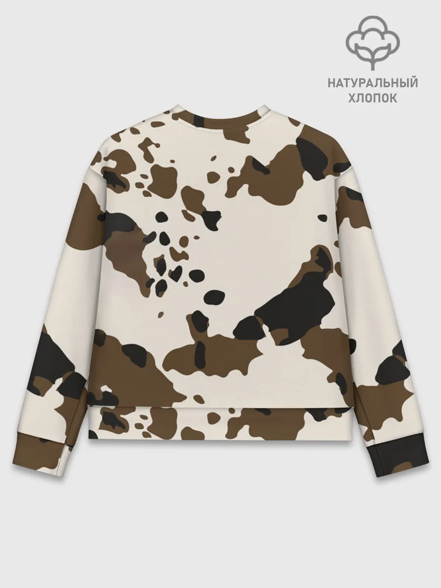 Женский свитшот базовый хлопок / CowPrint