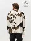 Мужской лонгслив оверсайз хлопок / CowPrint