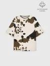 Женская футболка оверсайз хлопок / CowPrint