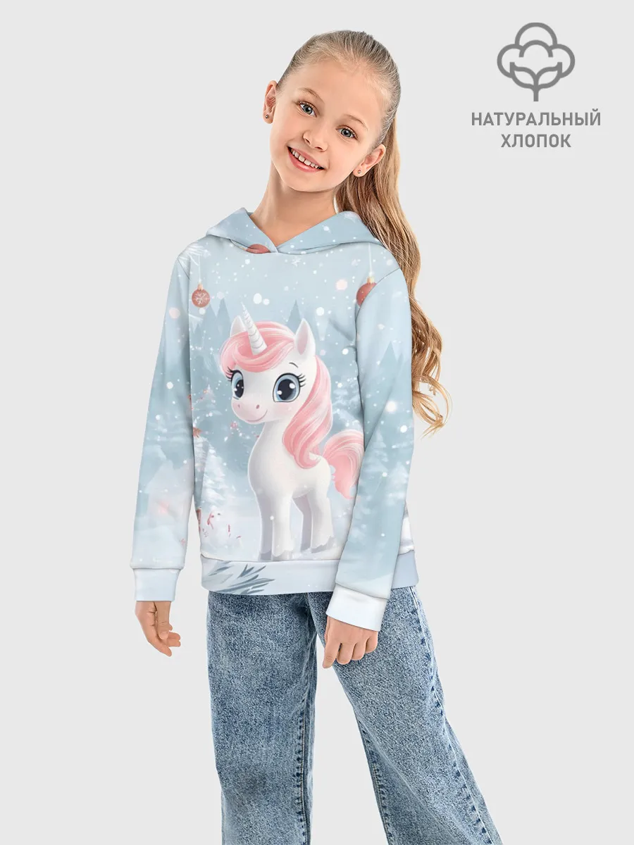 Детское худи хлопок / Пони Новый год