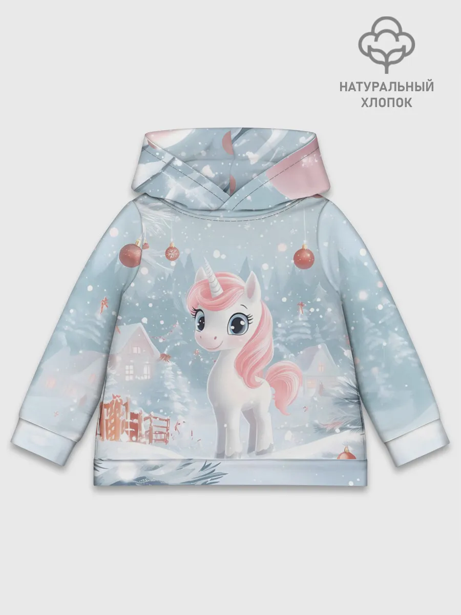 Детское худи хлопок / Пони Новый год