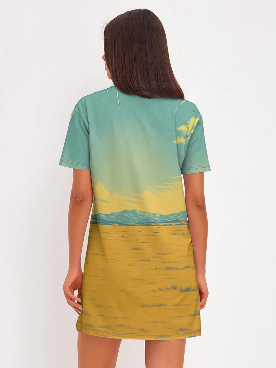 Женское платье хлопок / Loshad_v_pustine