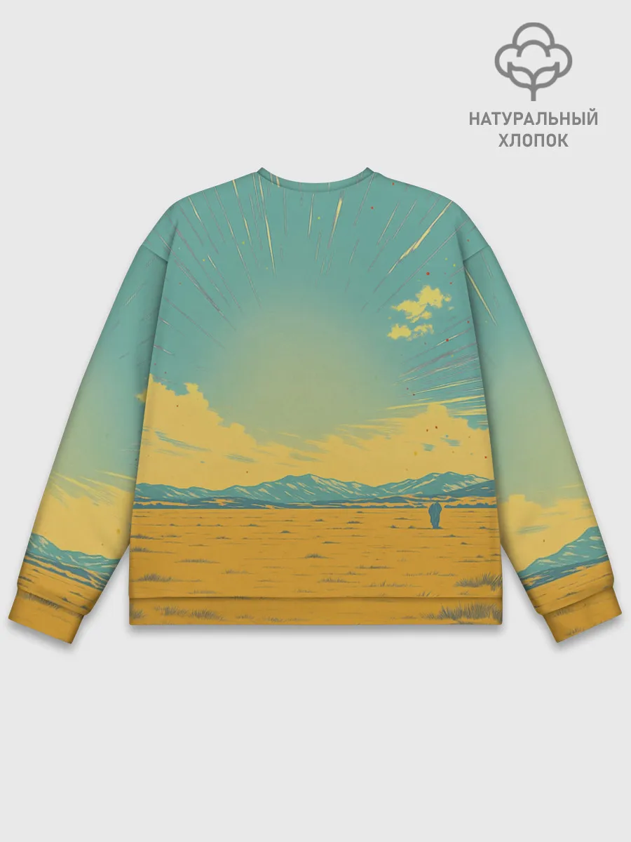 Мужской свитшот база хлопок / Loshad_v_pustine