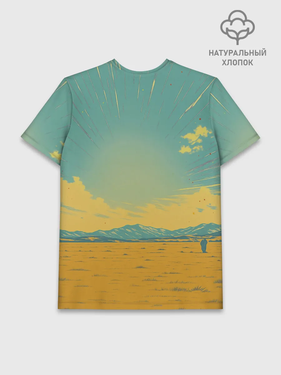 Мужская базовая футболка хлопок / Loshad_v_pustine