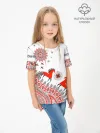 Детская футболка хлопок / Мезенская роспись Horse Kids