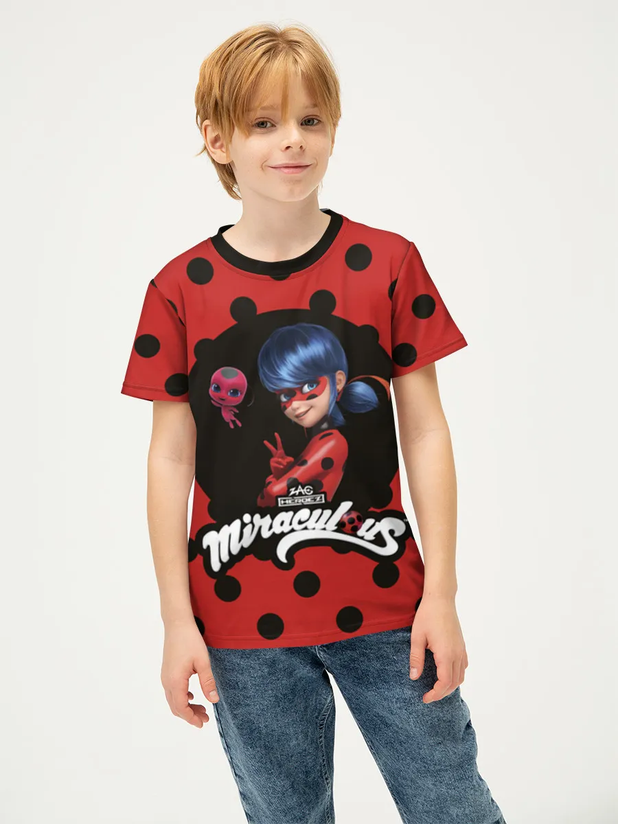 Детская футболка хлопок / Леди Баг и Тикки