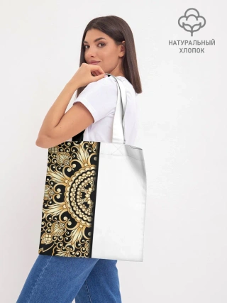 Шоппер база / Белое на черном
