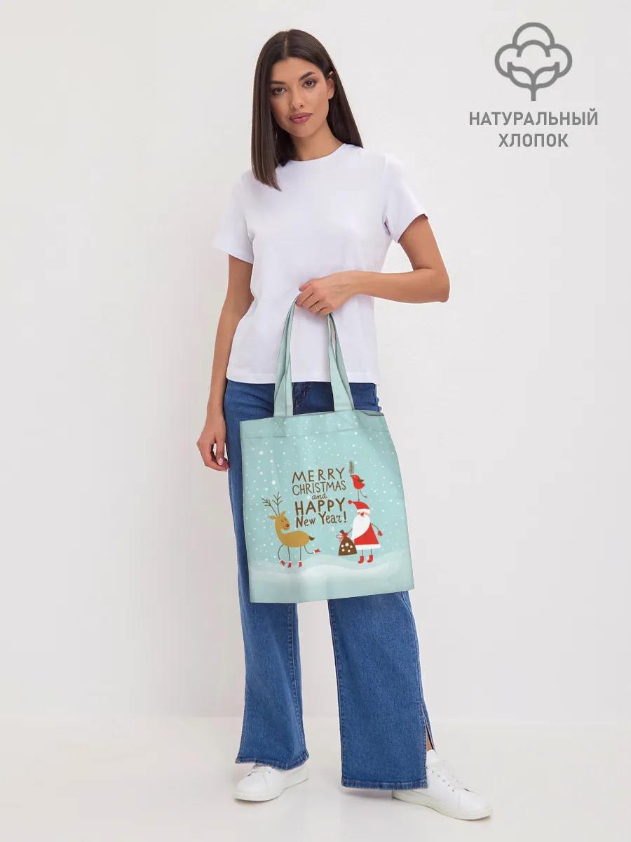 Шоппер база / олень и Дед Мороз