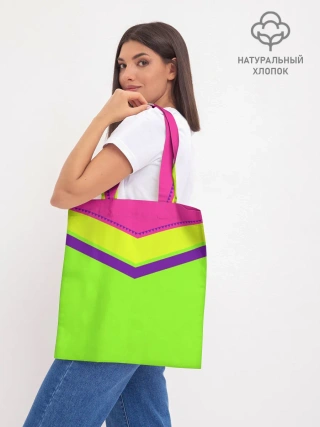 Шоппер база / Цветные треугольники_ салатовы