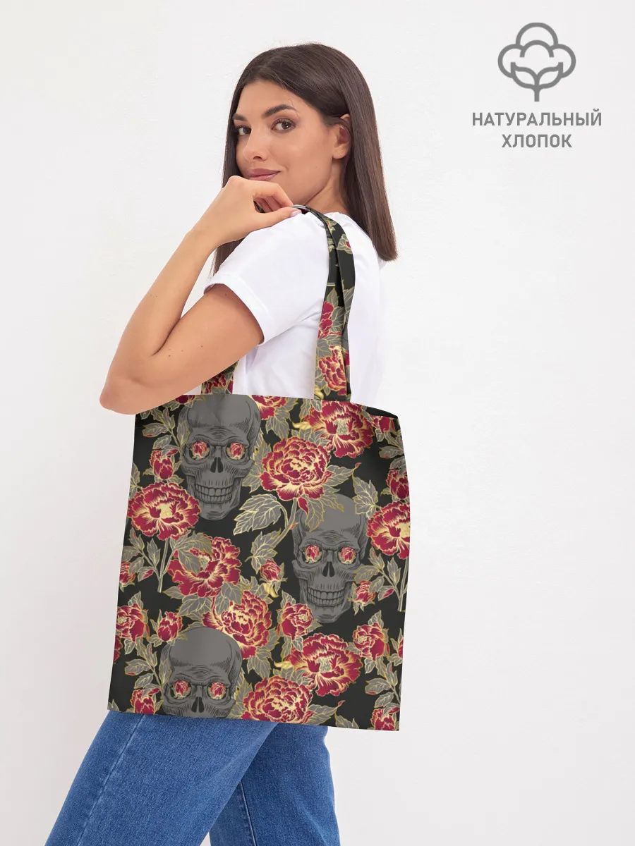 Шоппер база / Черепа и розы