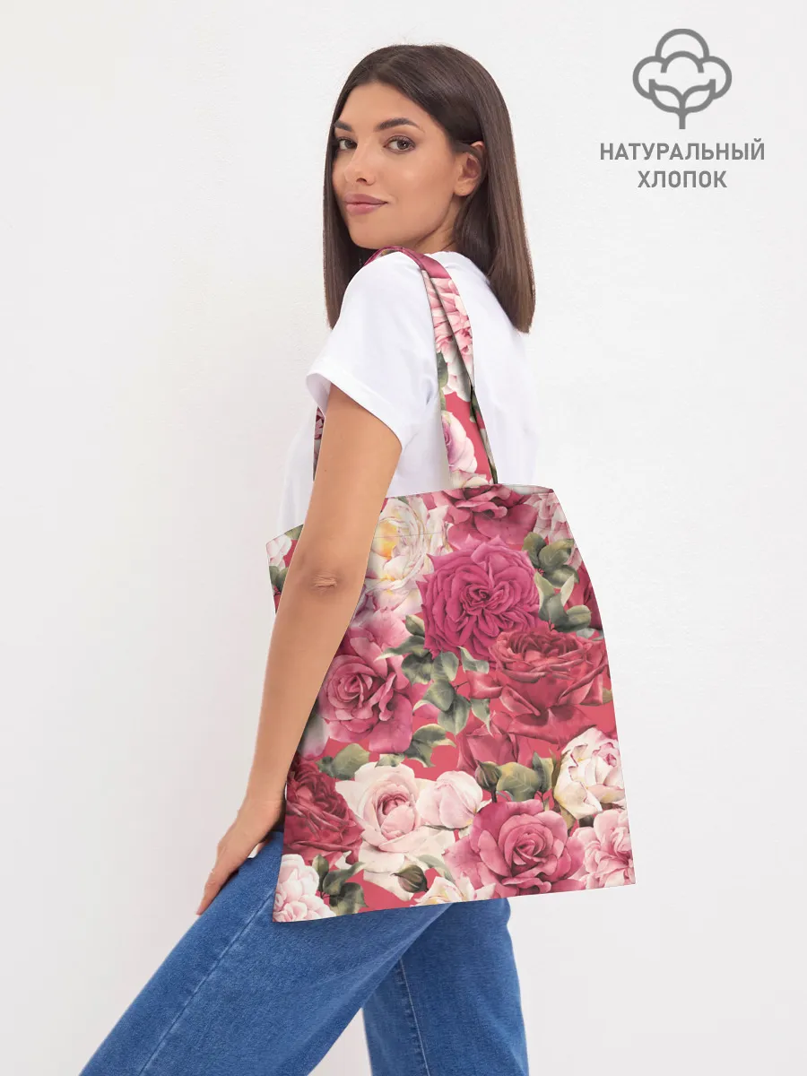 Шоппер база / Акварель, розы
