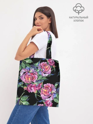 Шоппер база / Розовые пионы