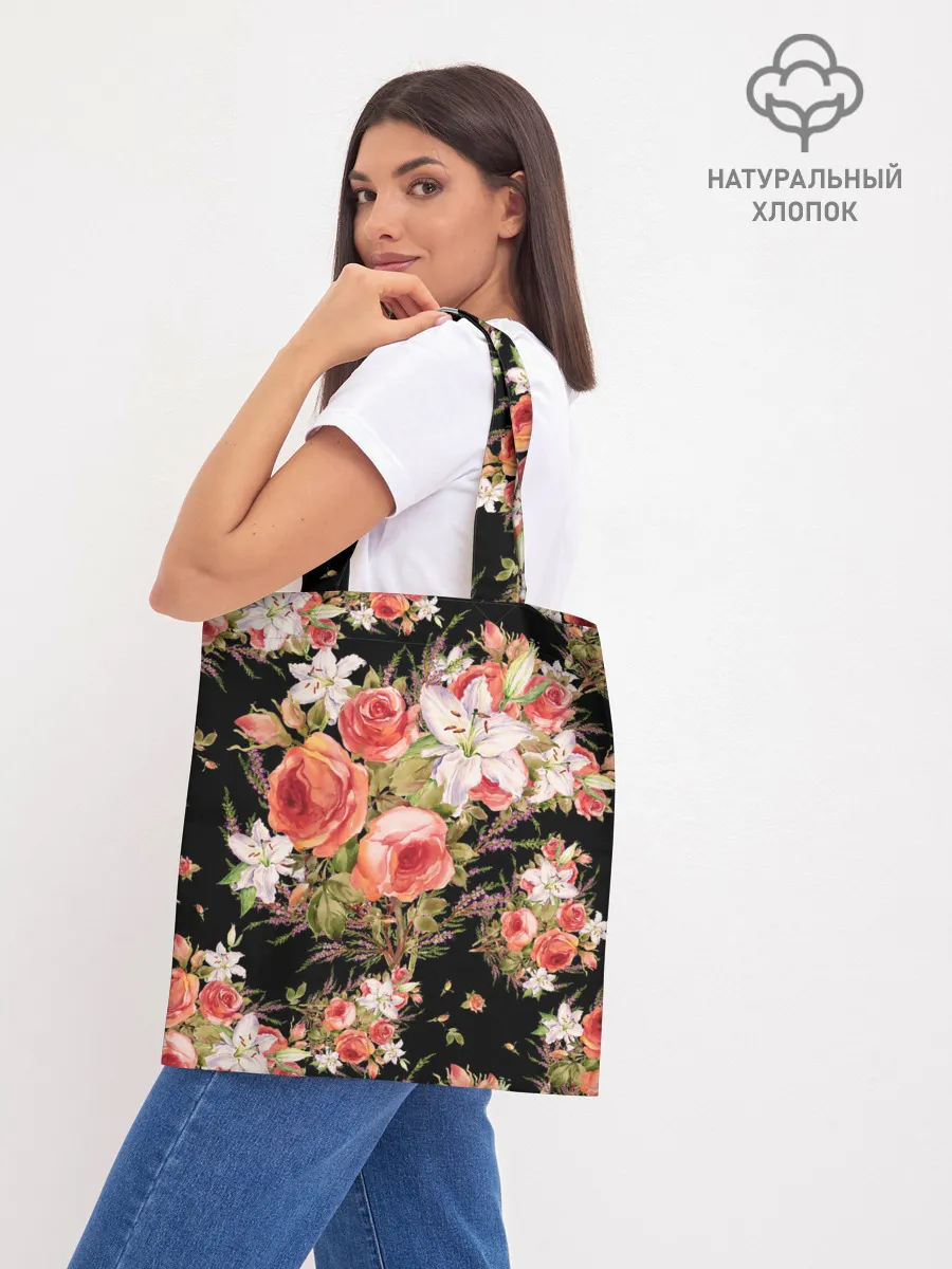 Шоппер база / Лилии и розы