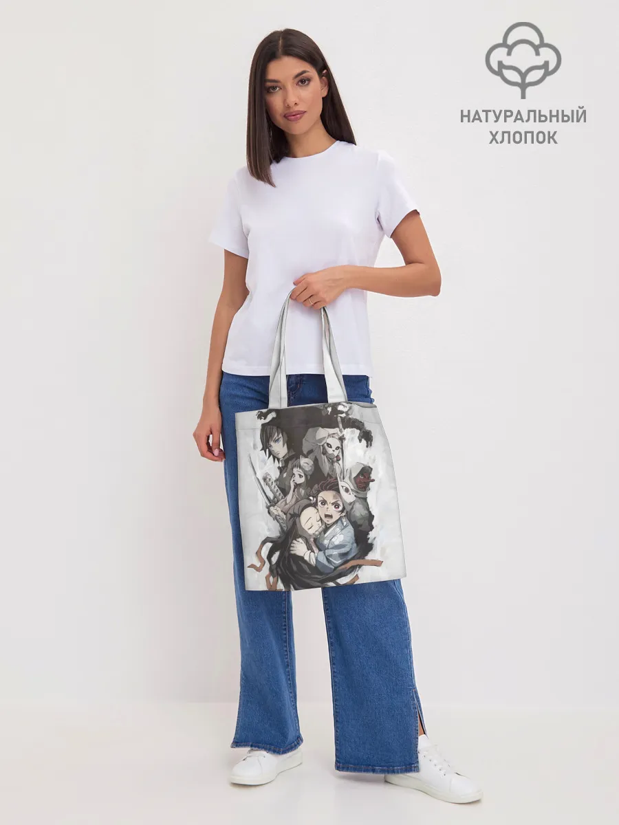 Шоппер база / Kimetsu no Yaiba на сером