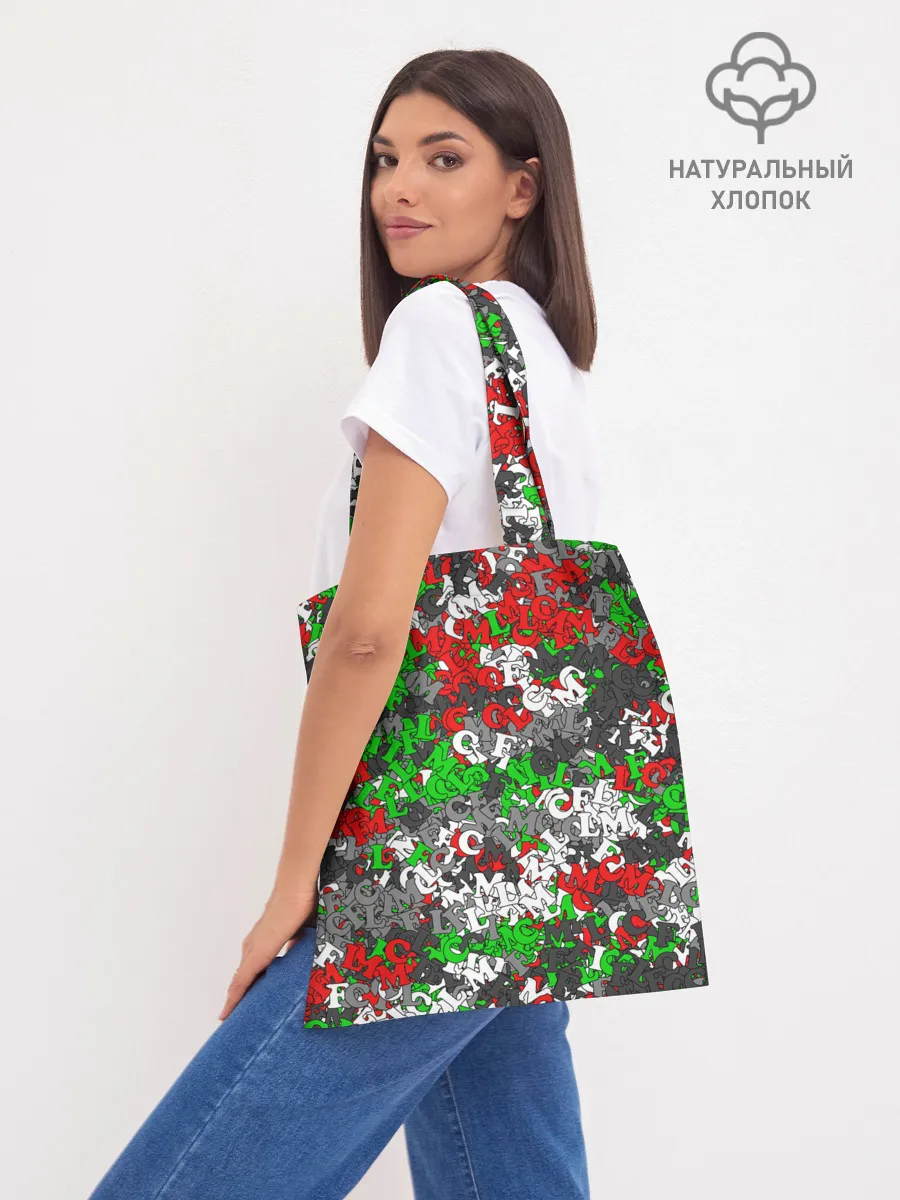 Шоппер база / Камуфляж с буквами FCLM