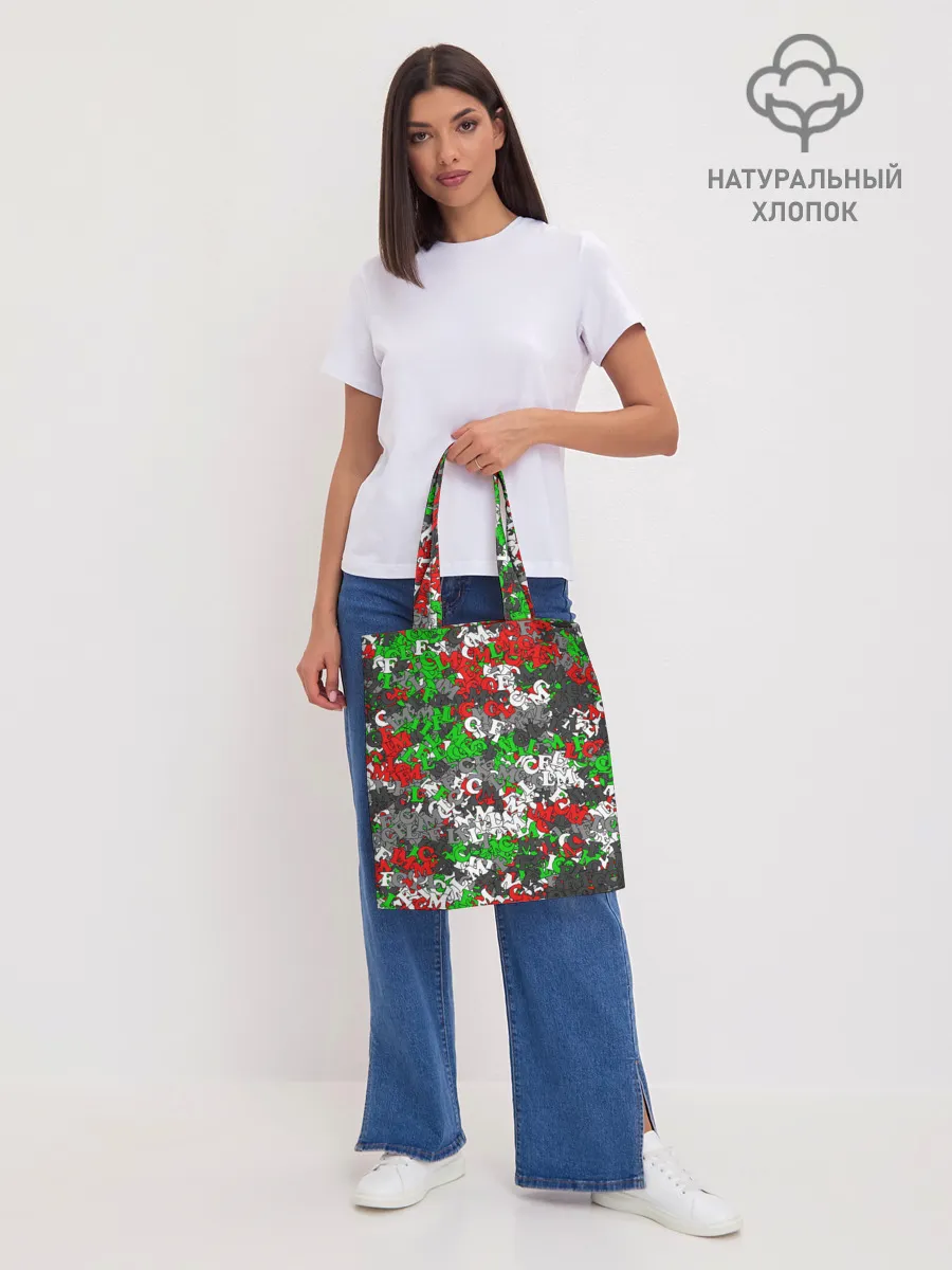 Шоппер база / Камуфляж с буквами FCLM