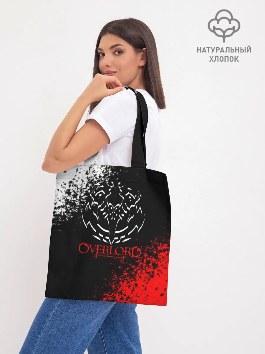 Шоппер база / Оверлорд лого краснобелый