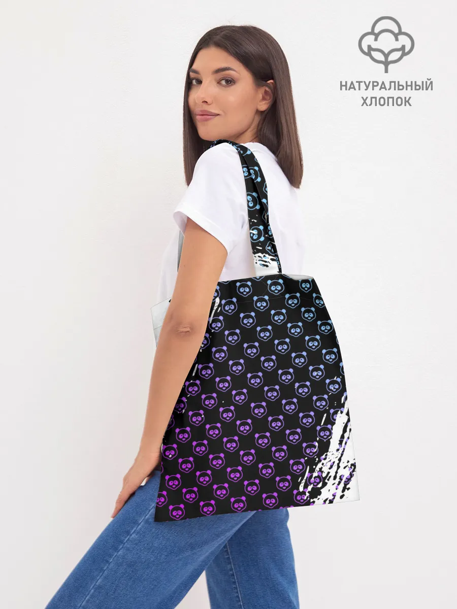 Шоппер база / Монокума на фиолетовом паттерне